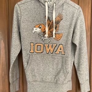 Gray Iowa Hoodie with Orange Accents